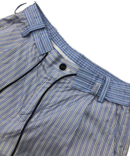 sacai（サカイ）sacai (サカイ) THOMAS MASON (トーマスメイソン) Cotton Poplin Pants/ストライプパンツ ブルー サイズ:2の古着・服飾アイテム
