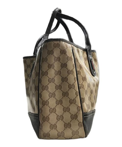 GUCCI（グッチ）GUCCI (グッチ) PVC シェリートート ブラウンの古着・服飾アイテム