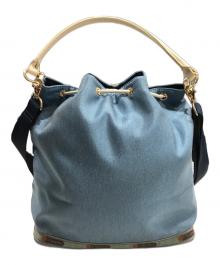 LeSportsac（レスポートサック）の古着「MED DRAWSTRING BAG/ショルダーバッグ」｜ブルー
