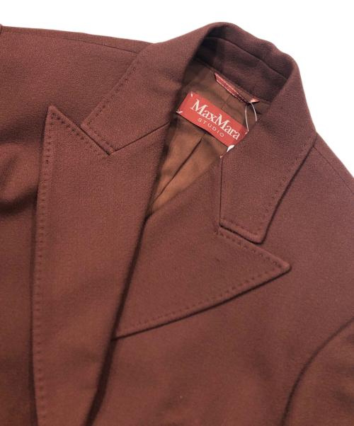 Max Mara Studio（マックスマーラ ストゥディオ）Max Mara Studio (マックスマーラ ストゥディオ) ダブルジャケット ブラウン サイズ:44の古着・服飾アイテム