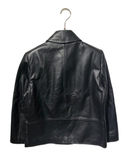 SPORT MAX（スポーツマックス）SPORT MAX (スポーツマックス) ラムレザーダブルブレストジャケット/レザージャケット ブラック サイズ:38の古着・服飾アイテム