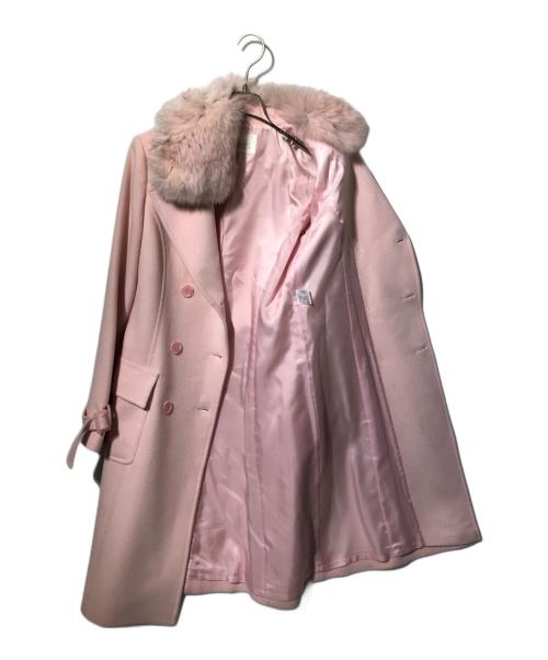 Harrods（ハロッズ）Harrods (ハロッズ) カシミヤブレンドコート ピンク サイズ:2の古着・服飾アイテム