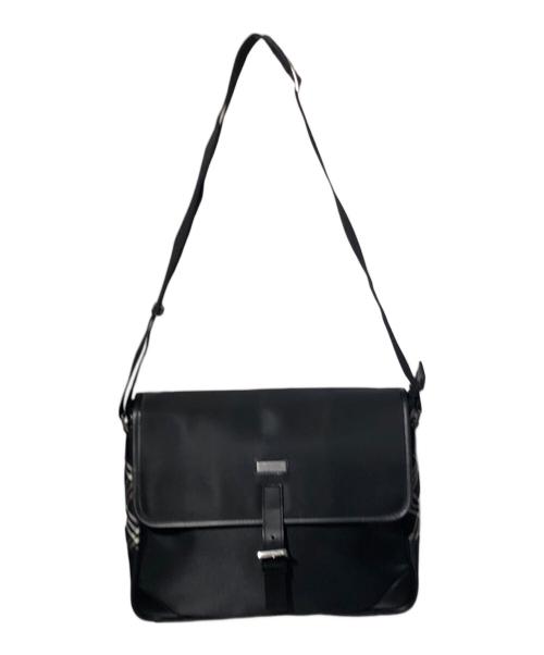 BURBERRY BLACK LABEL（バーバリーブラックレーベル）BURBERRY BLACK LABEL (バーバリーブラックレーベル) サイドノバチェックショルダーバッグ ブラックの古着・服飾アイテム