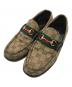 GUCCI（グッチ）の古着「GGキャンバスビットローファー」｜ブラウン