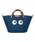 中古・古着 ANYA HINDMARCH (アニヤ・ハインドマーチ) EYES フェルトトート ネイビー：20000円