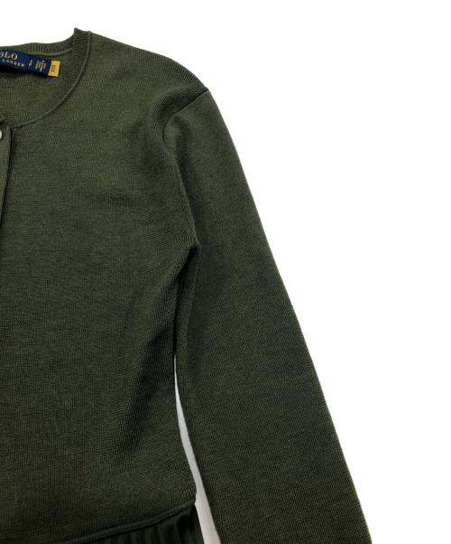 POLO RALPH LAUREN（ポロ・ラルフローレン）POLO RALPH LAUREN (ポロ・ラルフローレン) ヘンリーネック切替ワンピース グリーン サイズ:Sの古着・服飾アイテム