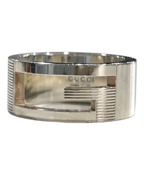 GUCCI（グッチ）GUCCI (グッチ) ブランデッドGワイドリング シルバー サイズ:9の古着・服飾アイテム
