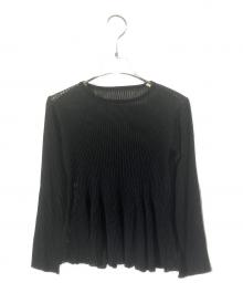 CFCL（シーエフシーエル）の古着「HYPHA LUCENT GLITTER LONG SLEEVE FLARE TOP」｜ブラック