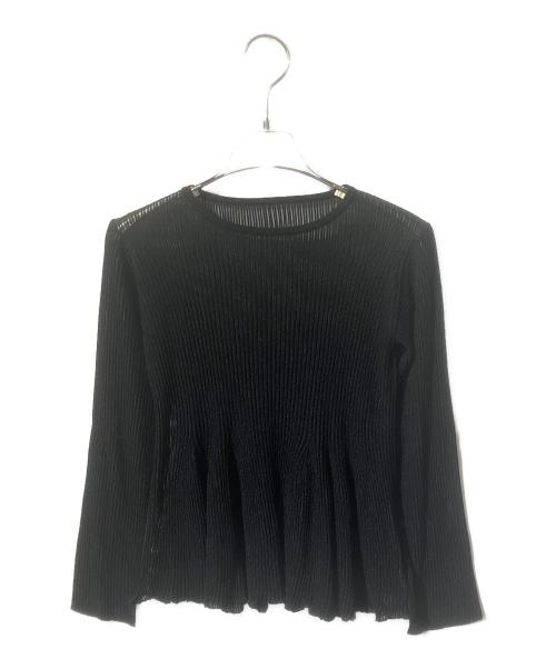 CFCL（シーエフシーエル）CFCL (シーエフシーエル) HYPHA LUCENT GLITTER LONG SLEEVE FLARE TOP ブラック サイズ:SIZE 1の古着・服飾アイテム