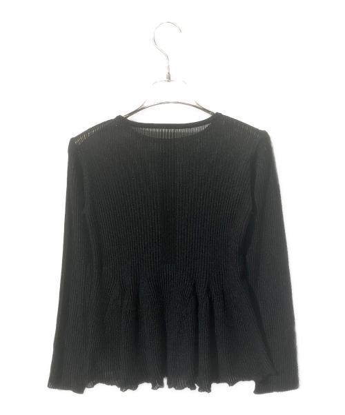CFCL（シーエフシーエル）CFCL (シーエフシーエル) HYPHA LUCENT GLITTER LONG SLEEVE FLARE TOP ブラック サイズ:SIZE 1の古着・服飾アイテム