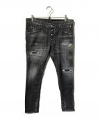 DSQUARED2ディースクエアード）の古着「Skater Jean/デニムパンツ」｜ブラック