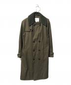 Barbour×BEAMS Fバブアー×ビームスエフ）の古着「ノンオイルトレンチコート」｜オリーブ