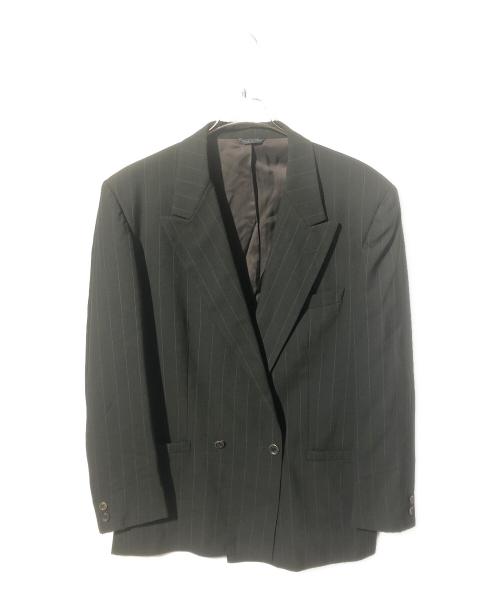GIANNI VERSACE（ジャンニ・ヴェルサーチ）GIANNI VERSACE (ジャンニ・ヴェルサーチ) ピンストライプダブルセットアップスーツ グリーン サイズ:表記なしの古着・服飾アイテム