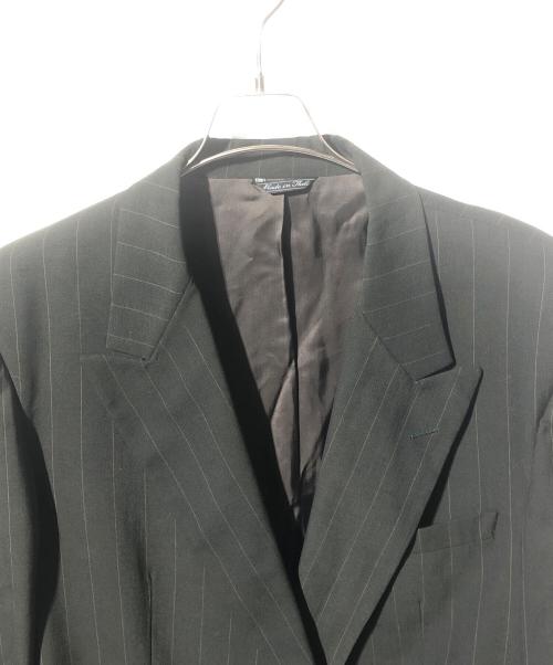 GIANNI VERSACE（ジャンニ・ヴェルサーチ）GIANNI VERSACE (ジャンニ・ヴェルサーチ) ピンストライプダブルセットアップスーツ グリーン サイズ:表記なしの古着・服飾アイテム