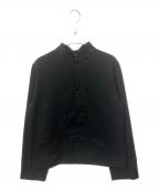 COMME des GARCONS JUNYA WATANABE MANコム デ ギャルソン ジュンヤ ワタナベ マン）の古着「ポリエステルジャージー チャイナジャケット」｜ブラック