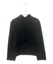 COMME des GARCONS JUNYA WATANABE MAN（コム デ ギャルソン ジュンヤ ワタナベ マン）の古着「ポリエステルジャージー チャイナジャケット」｜ブラック