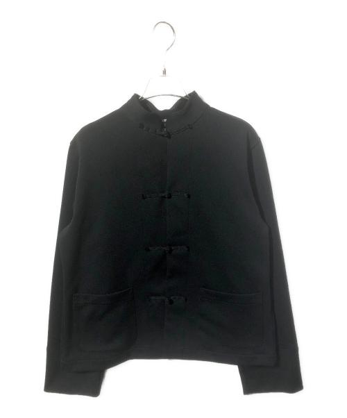 COMME des GARCONS JUNYA WATANABE MAN（コム デ ギャルソン ジュンヤ ワタナベ マン）COMME des GARCONS JUNYA WATANABE MAN (コム デ ギャルソン ジュンヤ ワタナベ マン) ポリエステルジャージー チャイナジャケット ブラック サイズ:SIZE Lの古着・服飾アイテム
