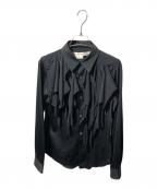 COMME des GARCONSコムデギャルソン）の古着「フリルシャツ」｜ブラック