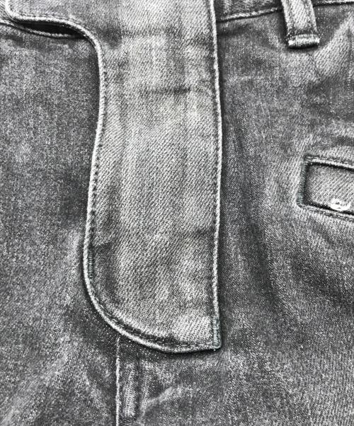 BALMAIN（バルマン）BALMAIN (バルマン) 蛇腹バイカーデニムパンツ グレー サイズ:27の古着・服飾アイテム