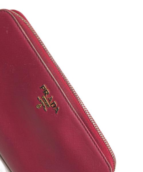 PRADA（プラダ）PRADA (プラダ) サフィアーノラウンドジップウォレット ピンクの古着・服飾アイテム