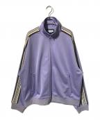 MAISON SPECIALメゾンスペシャル）の古着「Prime-Over Crochet Line Track Jacket/トラックジャケット」｜パープル