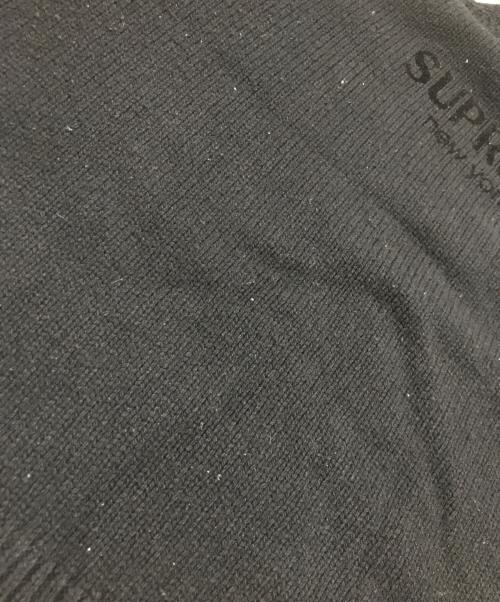 SUPREME（シュプリーム）SUPREME (シュプリーム) Flocked Logo Sweater/ロゴニット ブラック サイズ:Sの古着・服飾アイテム