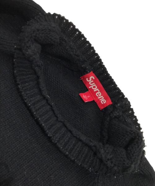 SUPREME（シュプリーム）SUPREME (シュプリーム) Flocked Logo Sweater/ロゴニット ブラック サイズ:Sの古着・服飾アイテム