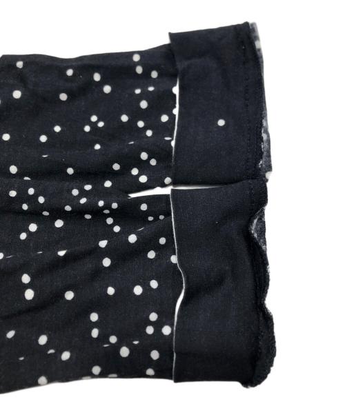 LEONARD FASHION（レオナールファッション）LEONARD FASHION (レオナールファッション) ドットシルク混ニットワンピース ブラック サイズ:Lの古着・服飾アイテム