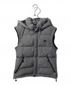 BURBERRY BLACK LABELバーバリーブラックレーベル）の古着「ギンガムチェックダウンベスト/フーディーベスト」｜グレー