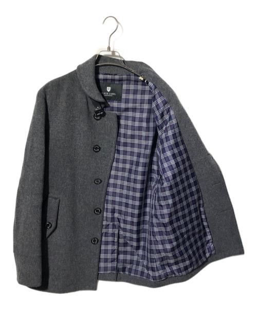 BLACK LABEL CRESTBRIDGE（ブラックレーベル クレストブリッジ）BLACK LABEL CRESTBRIDGE (ブラックレーベル クレストブリッジ) ショートメルトンコート グレー サイズ:Lの古着・服飾アイテム