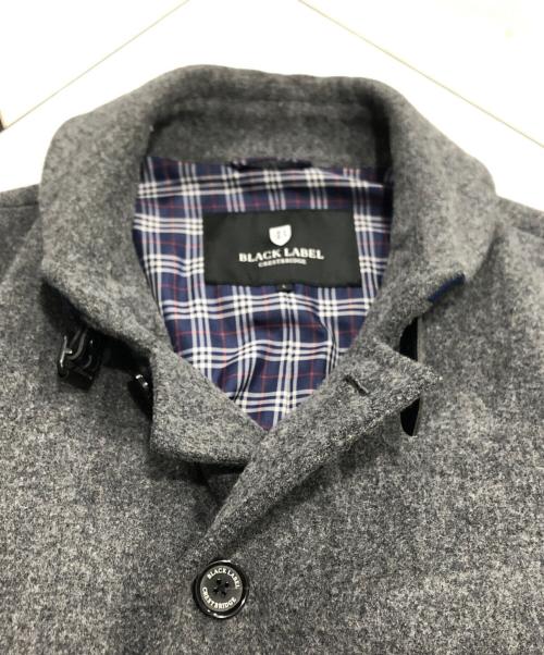 BLACK LABEL CRESTBRIDGE（ブラックレーベル クレストブリッジ）BLACK LABEL CRESTBRIDGE (ブラックレーベル クレストブリッジ) ショートメルトンコート グレー サイズ:Lの古着・服飾アイテム