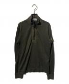 STONE ISLANDストーンアイランド）の古着「ガーメントダイハーフジップニット」｜グリーン