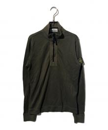 STONE ISLAND（ストーンアイランド）の古着「ガーメントダイハーフジップニット」｜グリーン