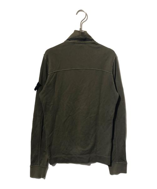 STONE ISLAND（ストーンアイランド）STONE ISLAND (ストーンアイランド) ガーメントダイハーフジップニット グリーン サイズ:Sの古着・服飾アイテム