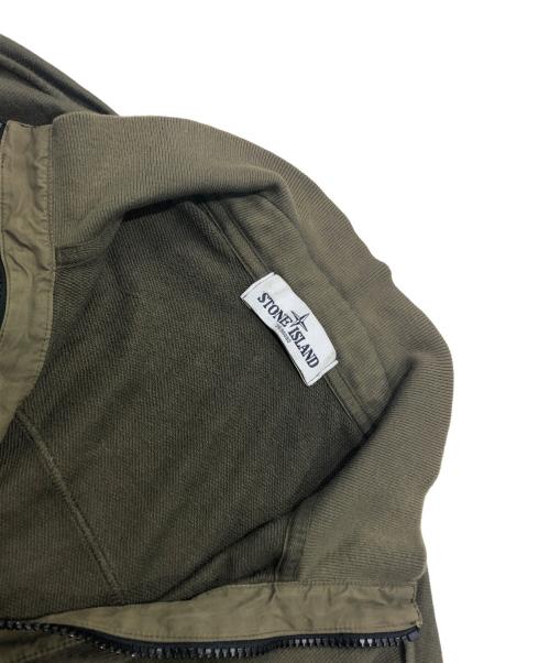 STONE ISLAND（ストーンアイランド）STONE ISLAND (ストーンアイランド) ガーメントダイハーフジップニット グリーン サイズ:Sの古着・服飾アイテム