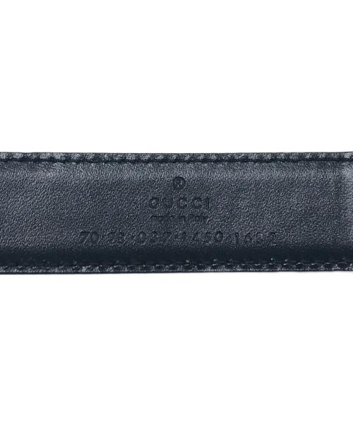 GUCCI（グッチ）GUCCI (グッチ) ロゴバックルレザーベルト ブラックの古着・服飾アイテム