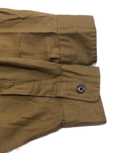 ULTERIOR（アルテリア）ULTERIOR (アルテリア) パウダリー ソフト ツイル スキッパー シャツ ブラウン サイズ:3の古着・服飾アイテム