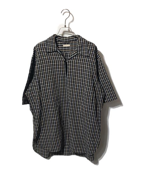 ULTERIOR（アルテリア）ULTERIOR (アルテリア) WOOL SILK MESH HALF- ZIP SH ブラック サイズ:4の古着・服飾アイテム