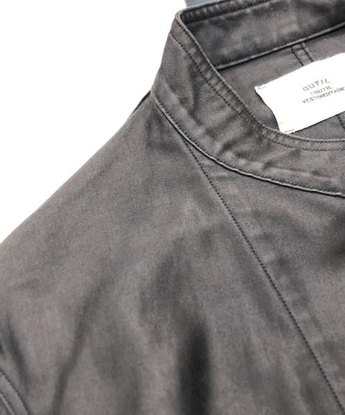 OUTIL（ウティ）OUTIL (ウティ) モールスキンスタンドカラージャケット ブラウン サイズ:4の古着・服飾アイテム