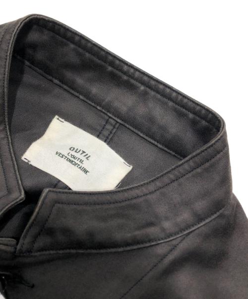 OUTIL（ウティ）OUTIL (ウティ) モールスキンスタンドカラージャケット ブラウン サイズ:4の古着・服飾アイテム