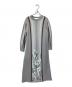 MURRAL（ミューラル）の古着「Framed flower knit dress/ニットワンピース」｜グレー