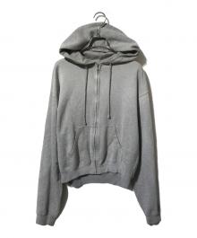 AURALEE（オーラリー）の古着「PRODUCT DYED PIMA LIGHT SWEAT ZIP PARKA」｜グレー