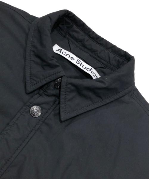 Acne studios（アクネ ストゥディオズ）ACNE STUDIOS (アクネ ストゥディオズ) BUTTON-UP SHIRT JACKET ブラック サイズ:46の古着・服飾アイテム