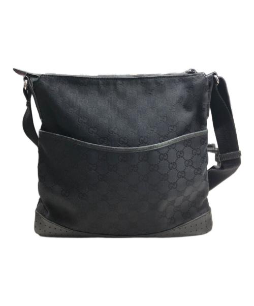 GUCCI（グッチ）GUCCI (グッチ) GGキャンバス ショルダーバッグ ブラックの古着・服飾アイテム