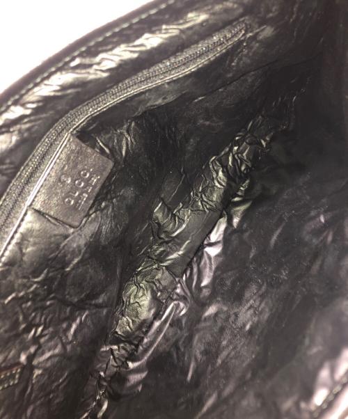 GUCCI（グッチ）GUCCI (グッチ) GGキャンバス ジャッキー レザーショルダーバッグ ネイビーの古着・服飾アイテム