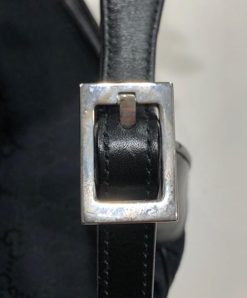 GUCCI（グッチ）GUCCI (グッチ) GGキャンバス ジャッキー レザーショルダーバッグ ネイビーの古着・服飾アイテム