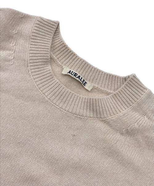 AURALEE（オーラリー）AURALEE (オーラリー) BABY CASHMERE KNIT P/O ベージュの古着・服飾アイテム