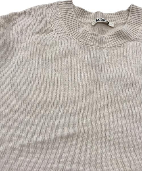 AURALEE（オーラリー）AURALEE (オーラリー) BABY CASHMERE KNIT P/O ベージュの古着・服飾アイテム