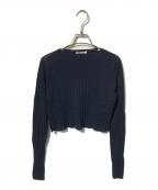 AURALEEオーラリー）の古着「WASHABLE CASHMERE SILK CABLE」｜ネイビー