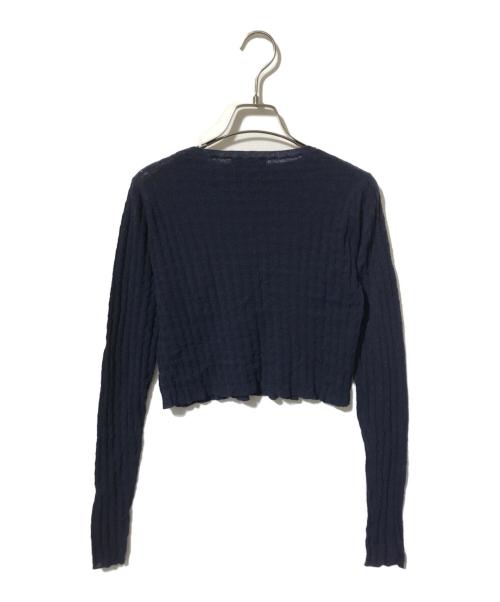 AURALEE（オーラリー）AURALEE (オーラリー) WASHABLE CASHMERE SILK CABLE ネイビーの古着・服飾アイテム